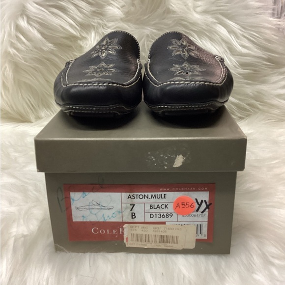 Vintage Cole Haan Aston Mule Shoes - Black - 7B - Like New In Box - Picture 3 of 7